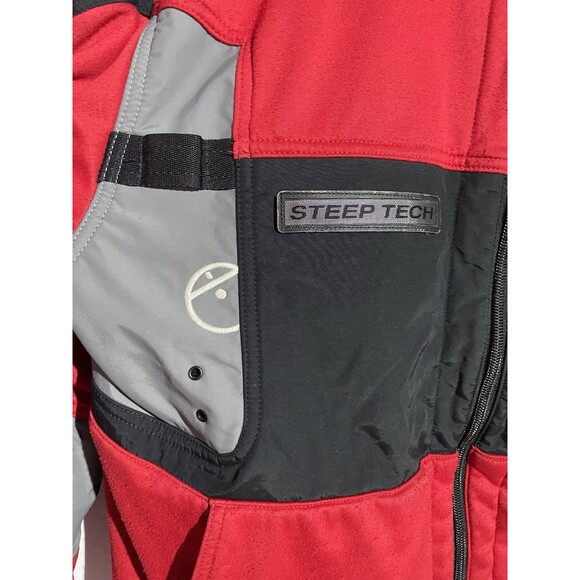The North Face Steep Tech Jacket Mens L Red Scot Schmidt Hood Sweat Nylon Ski - Picture 9 of 16